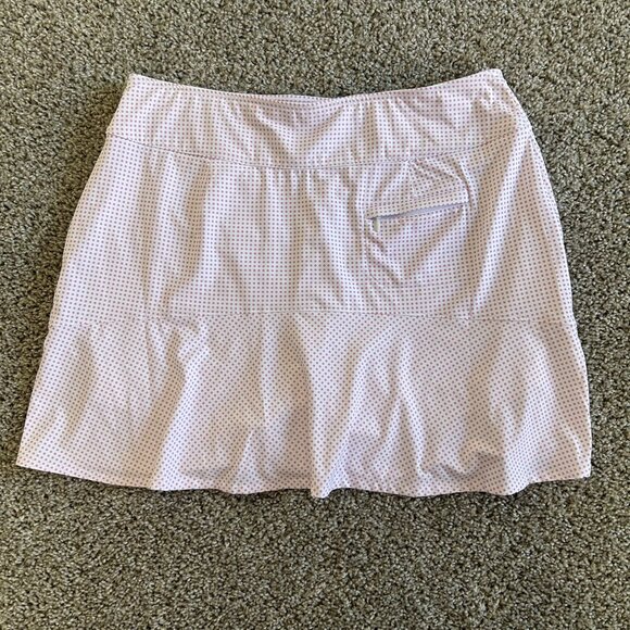 Fairway & Greene Womens Sz Large Pink Polka Dot Golf Skort With Pockets - Picture 5 of 8